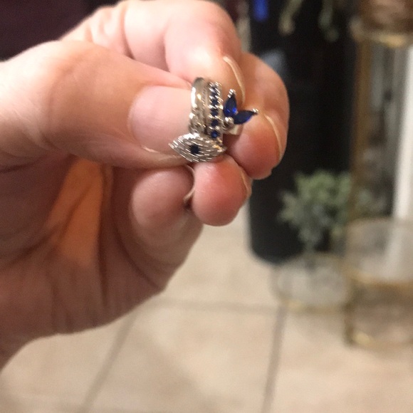 Accessories - Elegant Silver and Blue Women's Earrings